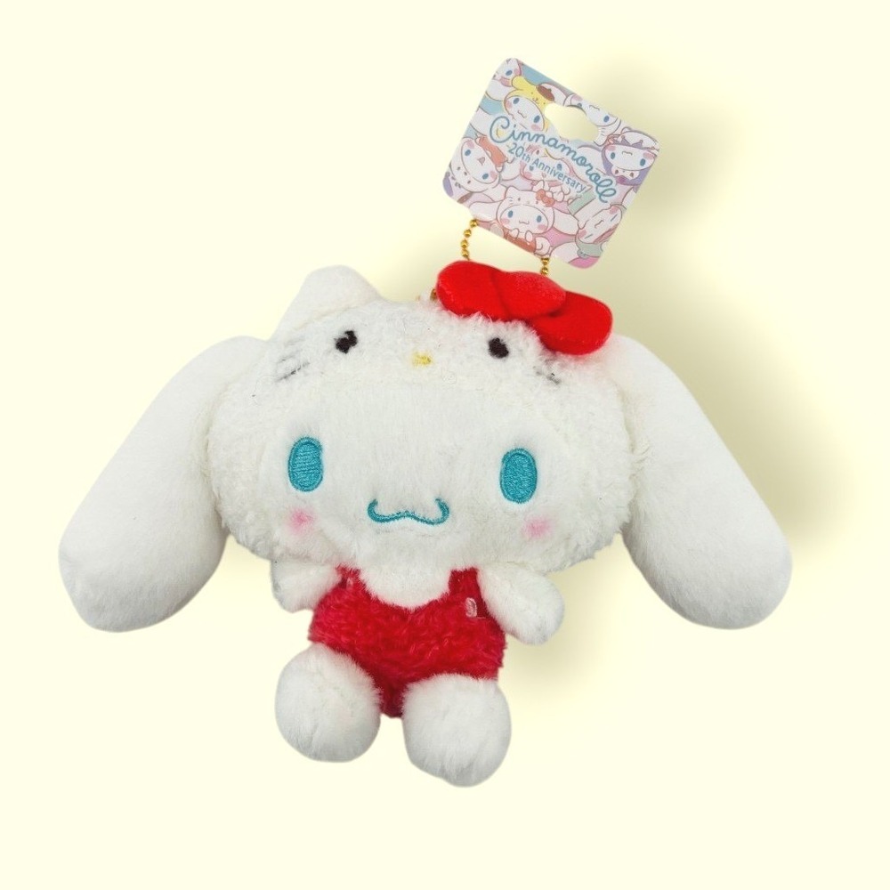 Sanrio Cinnamoroll 20th Anniversary Hello Kitty Plush Mascot Bag Charm Japan NWT